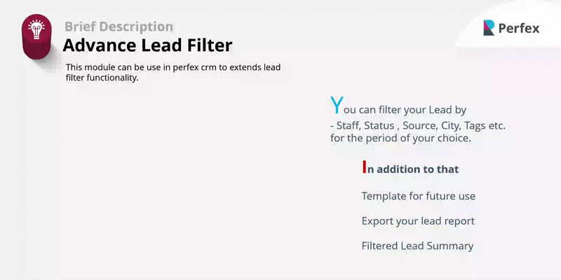 Advanced Lead Filters Module for Perfex CRM - 1