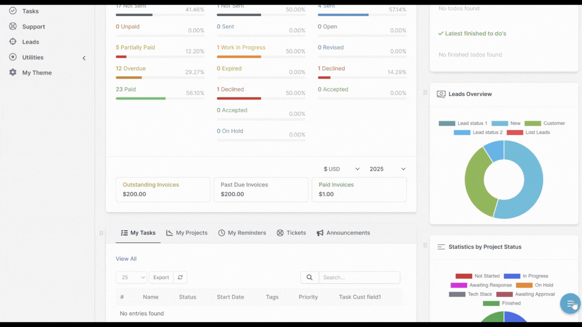 Sticky Notes Module For Perfex CRM