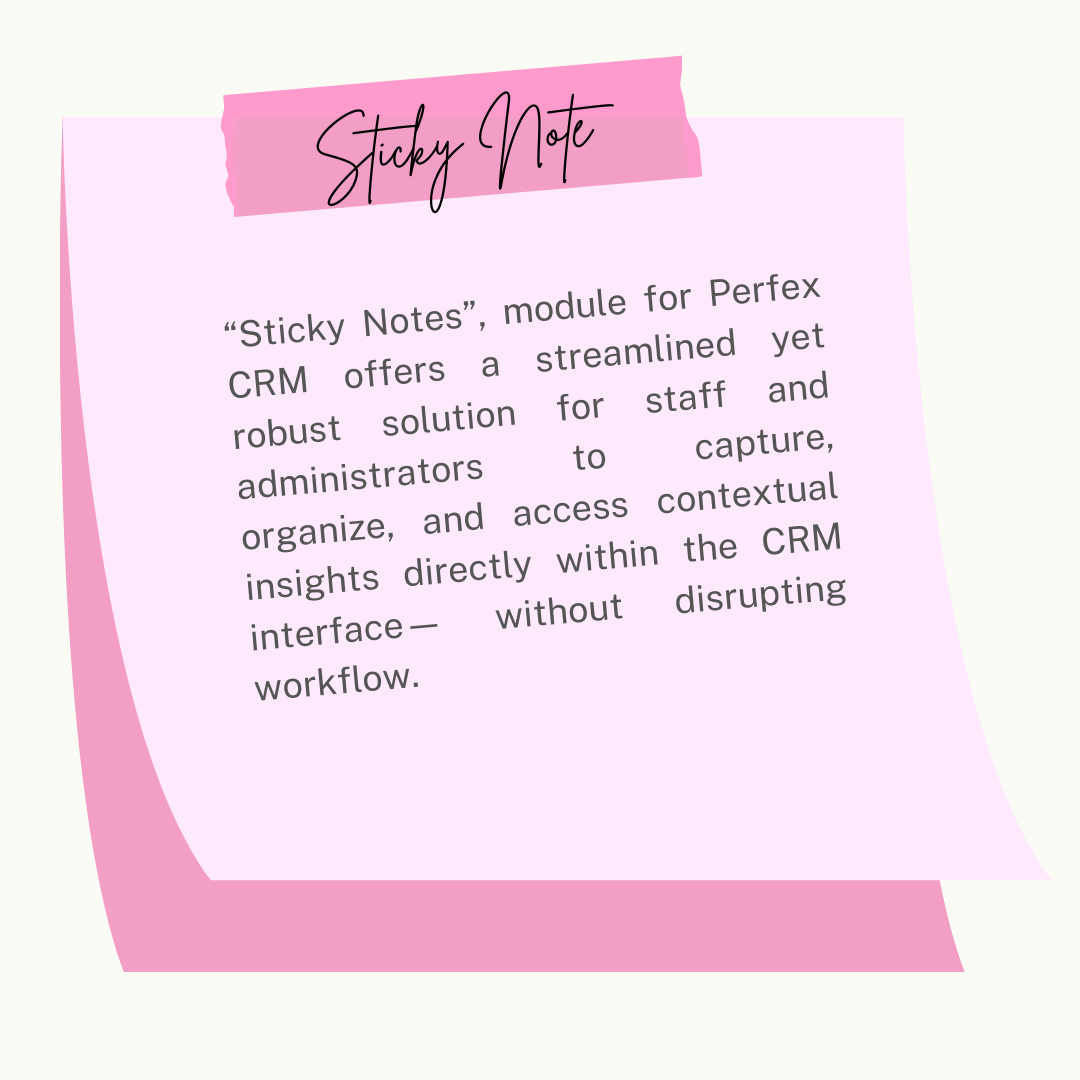 Sticky Notes Module For Perfex CRM